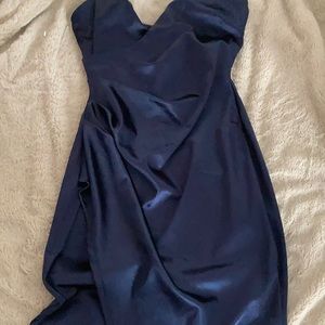 royal blue strapped dress